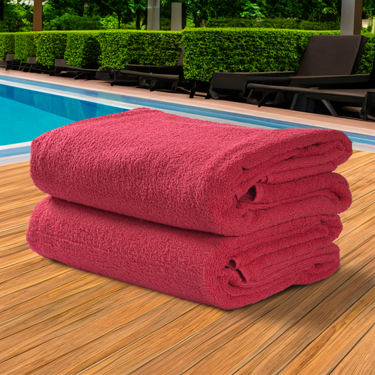 Toalla de Alberca Roja Cuba 2.05 X 1 mts