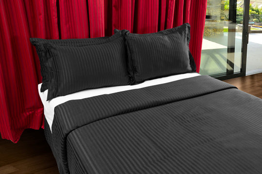 Sábana Plana Línea Satin Negra